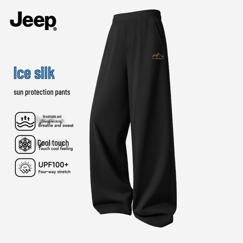 

Мужские брюки JEEP из ледяного шелка с защитой от солнца, прямые 3XL