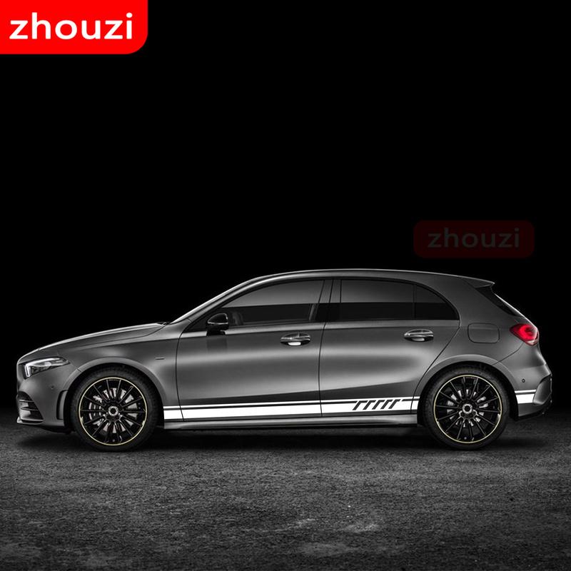 For Mercedes Benz W176 A Class A45 AMG A200 A180- 4 colors Edition 1 Style Side Stripes Top Roof Hood Bonnet Car Decal Stickers