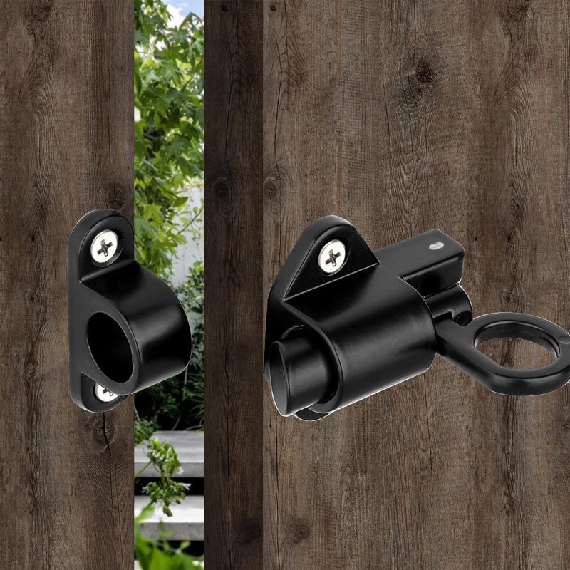 1Pcs Airplane Rebound Pin Door Bolt Latch Automatic Door Spring Bounce Lock Security Pull Ring Anti-Theft Self Closing Latch