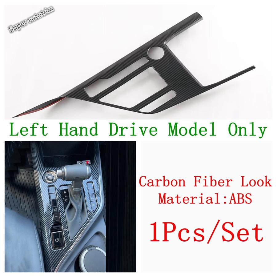 Central Control Gear Shift Panel Frame Decoration Cover Trim For Kia Niro EV - 2025 ABS Carbon Fiber Accessories Interior
