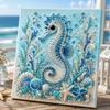 Kit Pittura Perle Finitura Scintillante Mezzo Tondo Perle Kit Artigianato Fai da Te Kit Arte Oceanica Decorazione Parete Casa