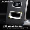 Spezielle Auto Innenraum Schlüssellochblende Dekorabdeckung Zierleiste Edelstahlstreifen Schlüsselanhänger 3D-Aufkleber für Volvo S60 V60