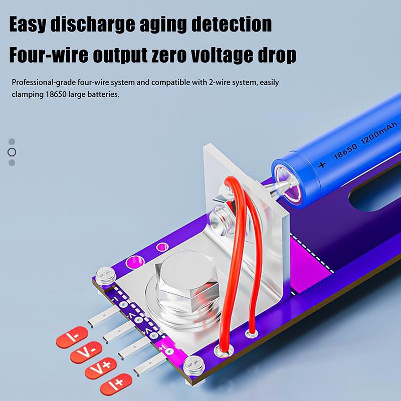 20A 4-Wrie Battery Test Stand 18650 Internal Resistance Capacity Tester Fixture Seat Current Voltage Meter Detection Box