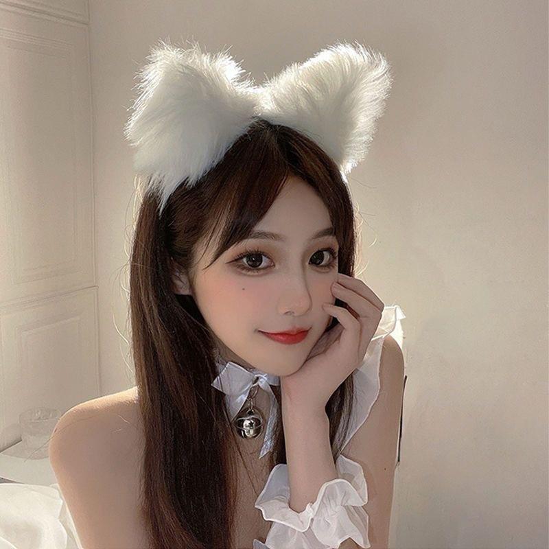 Furry Cat Ear Headband: Cute Fox-Inspired Headdress for Girls - Japanese & Korean Cosplay Accessory
