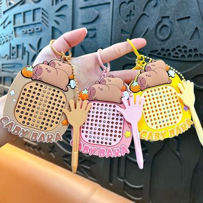 Dekompressions-Capybara-Zeichenbrett-Schlüsselanhänger-Hängeornament-Zeichenspielzeug-Anhänger für Kinderspielzeug