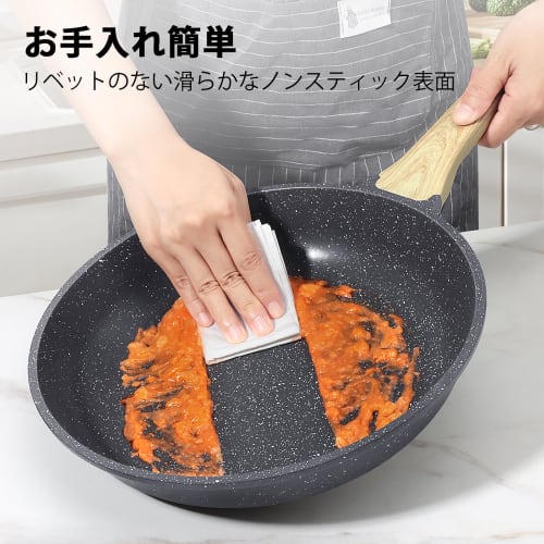 GiPP 20cm Frying Pan with Lid, Induction Cooktop Compatible, Non-Stick, Heat-Resistant Handle, Ceramic Coating, Healthy, Easy to Clean, High Heat Effi