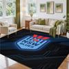 NSW Blues Design Crystal Velvet Rug Soft Decorative Mat for Bedroom Entrance