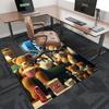 1pc Teddy Bear Popcorn Chair Mat - Anime Cartoon Design Office Chair Pad with Coca-Cola and Popcorn Print, Non-Slip Carpet for Home Decor, Seasonal Gi