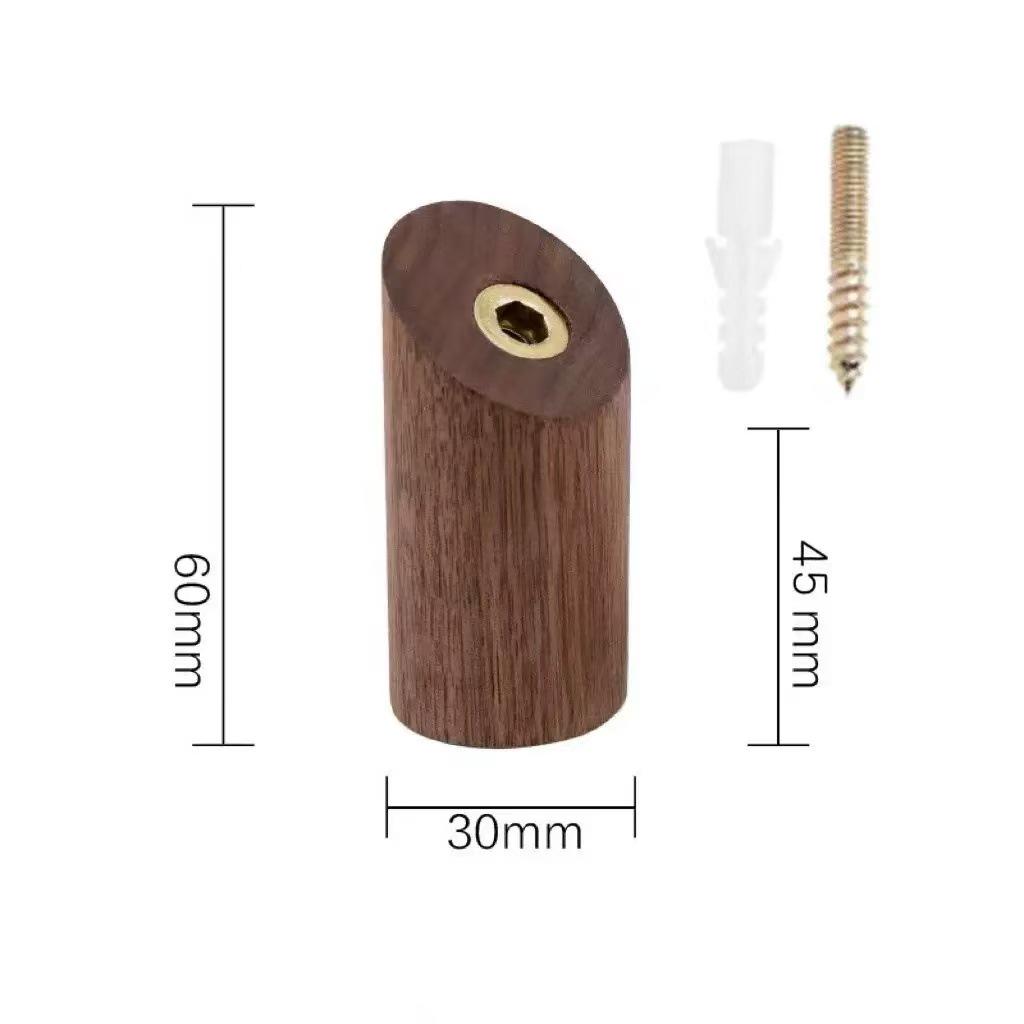Walnut Solid Wood Coat & Hat Hook: Original Finish