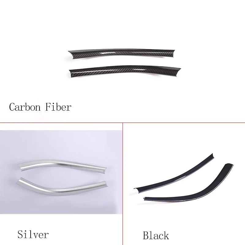 For Mercedes Benz A/GLA/CLA Class W176 A180 2012-2018 Carbon Fiber Chrome Center Console Decoration Strips Trim Car Accessories