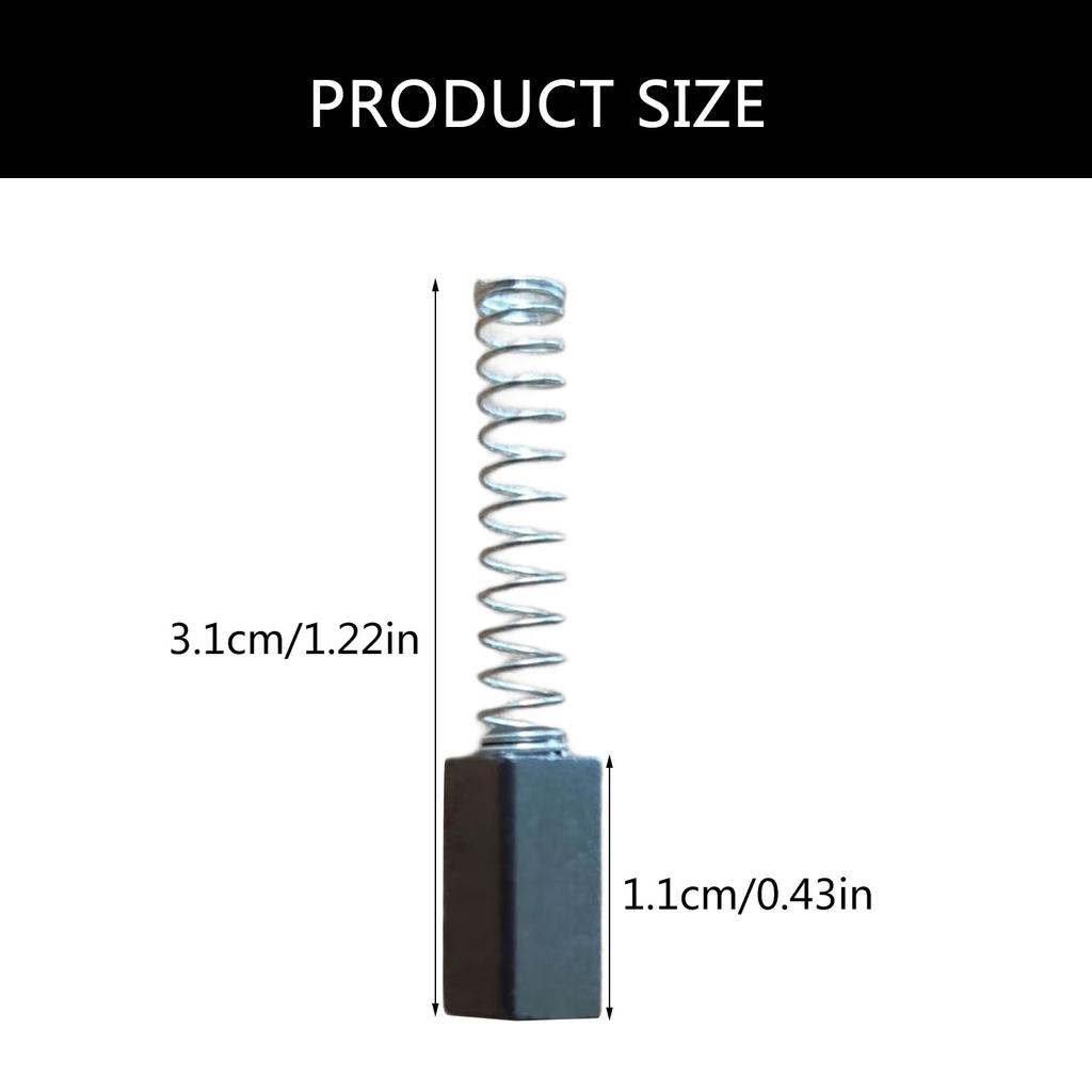 10Pcs 250W Sewing Machine Motor Carbon Brushes 5x12mm Carbon Brushes Replacement for Houeshold Sewing Machine Accessory