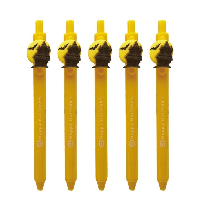 

5Pcs Halloween Retractable Gel Pen 0.5MM Tip Smooth to Write School Office Supplies for Adult Student Writing Journaling