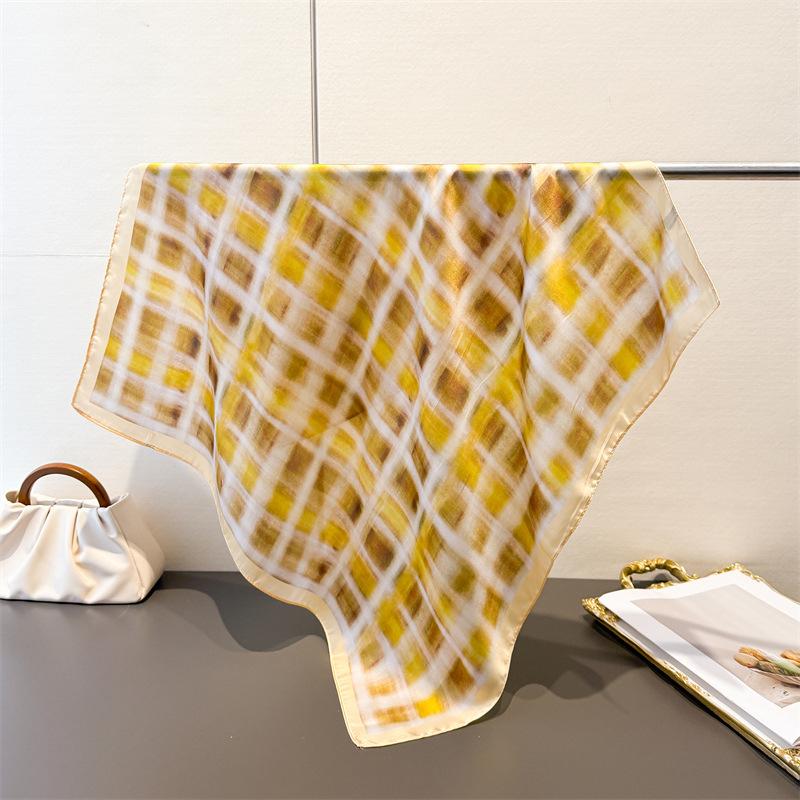 

Luxury Printing 70cm Square Scarves Women s Silk Scarf Spring and Summer Bandana Small Neckties Bags Foulard Shawl 70x70cm