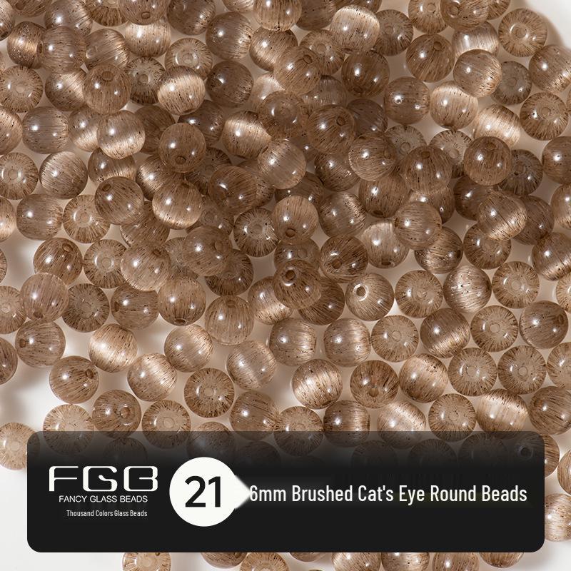 6mm Frosted Cat's Eye Glass Seed Beads for Handmade DIY Bracelets and Accessories