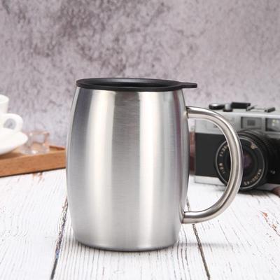 Portable Stainless Steel Beer Mug Double Wall Office Water Mugs Milk Tea Cups Coffee Cup  Travel