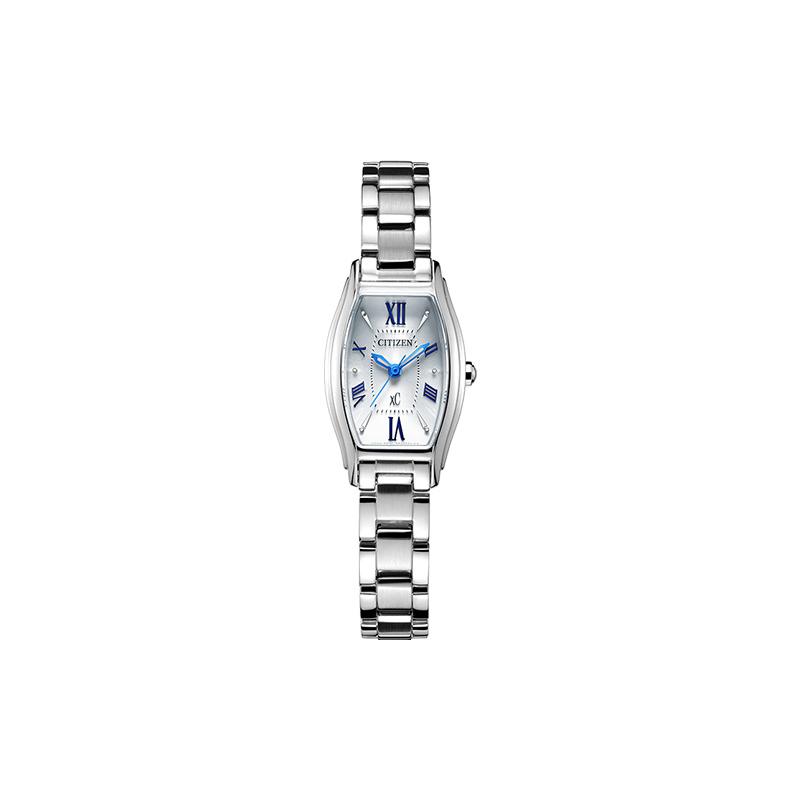 

CITIZEN xC series square plate Steel Strap fashionable light Quartz Steel Strap women s watch silver dial EW5540-52A синій