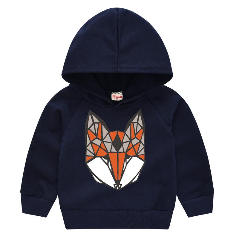 Frühling und Herbst Kindermode Kapuzenpullover Jungen und Mädchen Cartoon Druck Pullover Langarm Tops