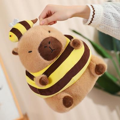 Lovely Bee Capybara Plush Toy Orange Capybara Turn To Hamburger Unicorn Stuffed Doll Soft Cartoon Animal Pillow Girl Gift