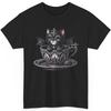 Gothic Kawaii Cat Shirt Bat Wing Kitty Dark Cute Goth Emo Teacup Graphic Tee