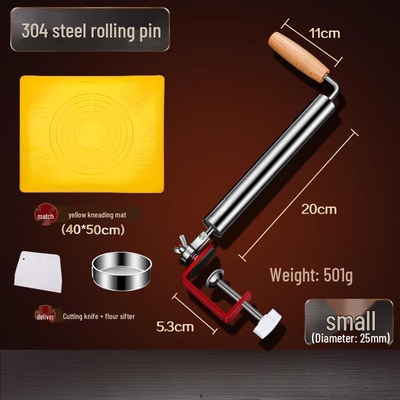 304 Stainless Steel Rolling Pin Baking Set