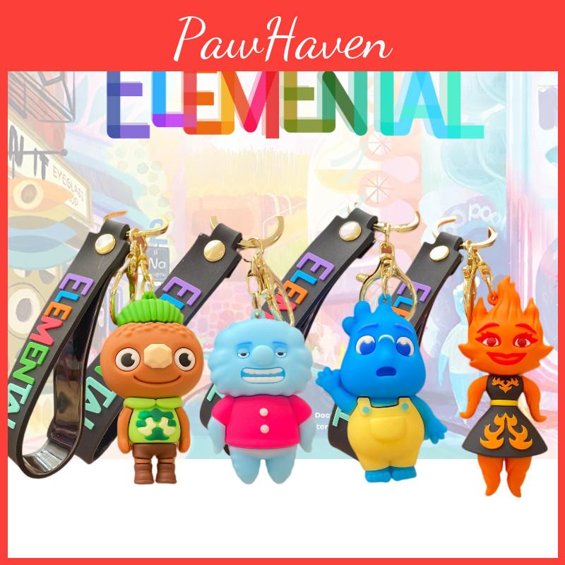Cute Elemental City Pvc Keychain For Kids And Adults