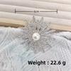European & American Rhinestone Retro Gypsophila Eight-Pointed Star Brooch for Sweaters & Scarves