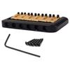 Guitar Parts Brass Saddle 6 String Fixed Hard Tail Hardtail Guitar Bridge Black