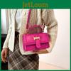 Chic Casual French Style Small Shoulder Bag In Black White Magenta Blue Yellow