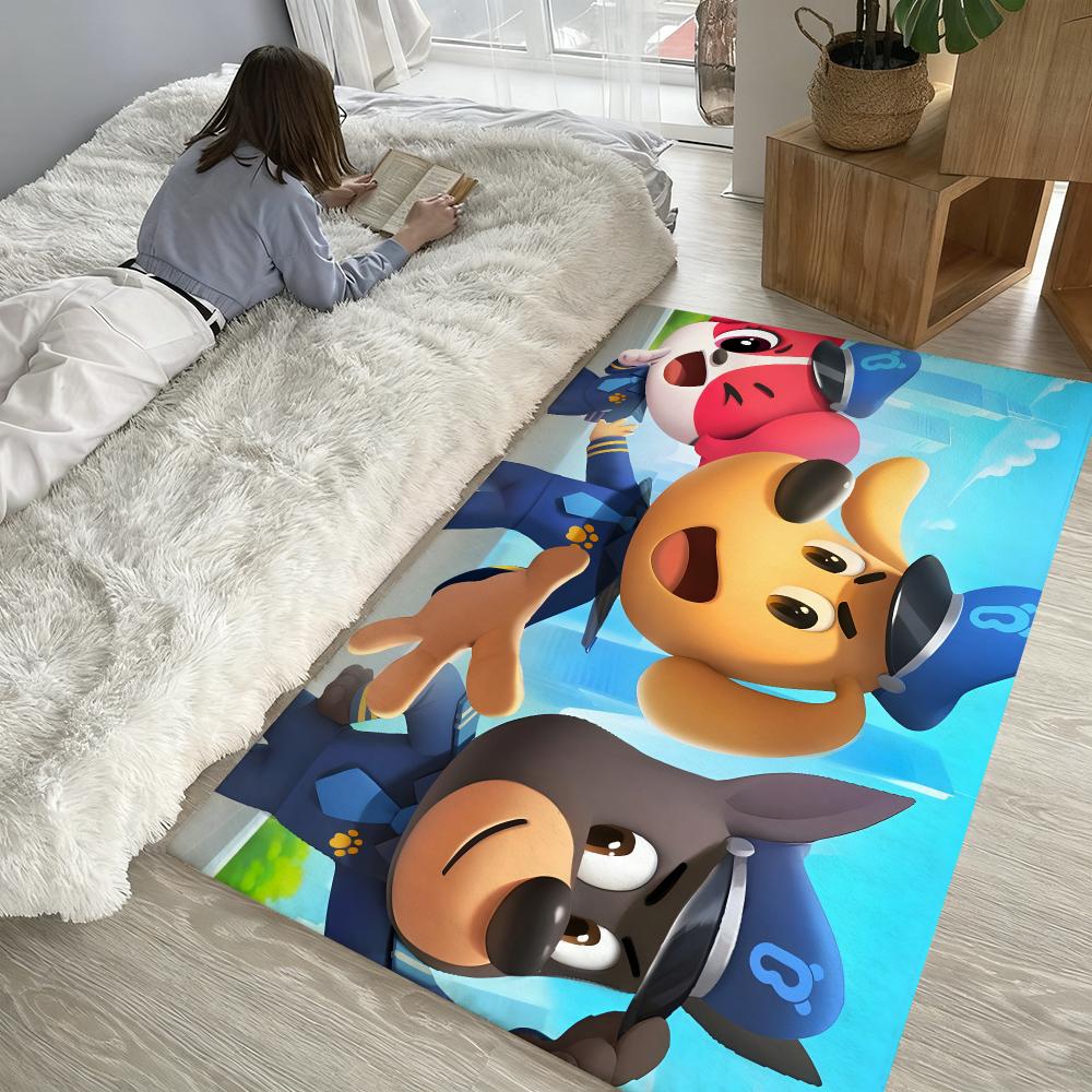 Safety Sheriff Labrador Floor Mat Soft Thickened Absorbent Non-Slip Bedroom Living Room Door Mat Home Decor Flannel Rugs