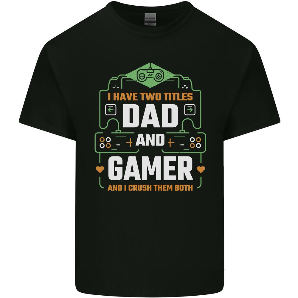 Dad & Gamer Funny Fathers Day Gaming Mens Light Cotton T-Shirt Unisex T-Shirt L
