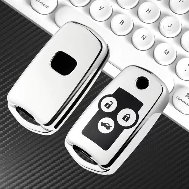 New 3 Buttons TPU Car Key Case Cover Shell Keychain For Honda CRV HRV Jazz Odyssey Civic Fit Accord For Acura TL TSX ZDX RSX CRZ