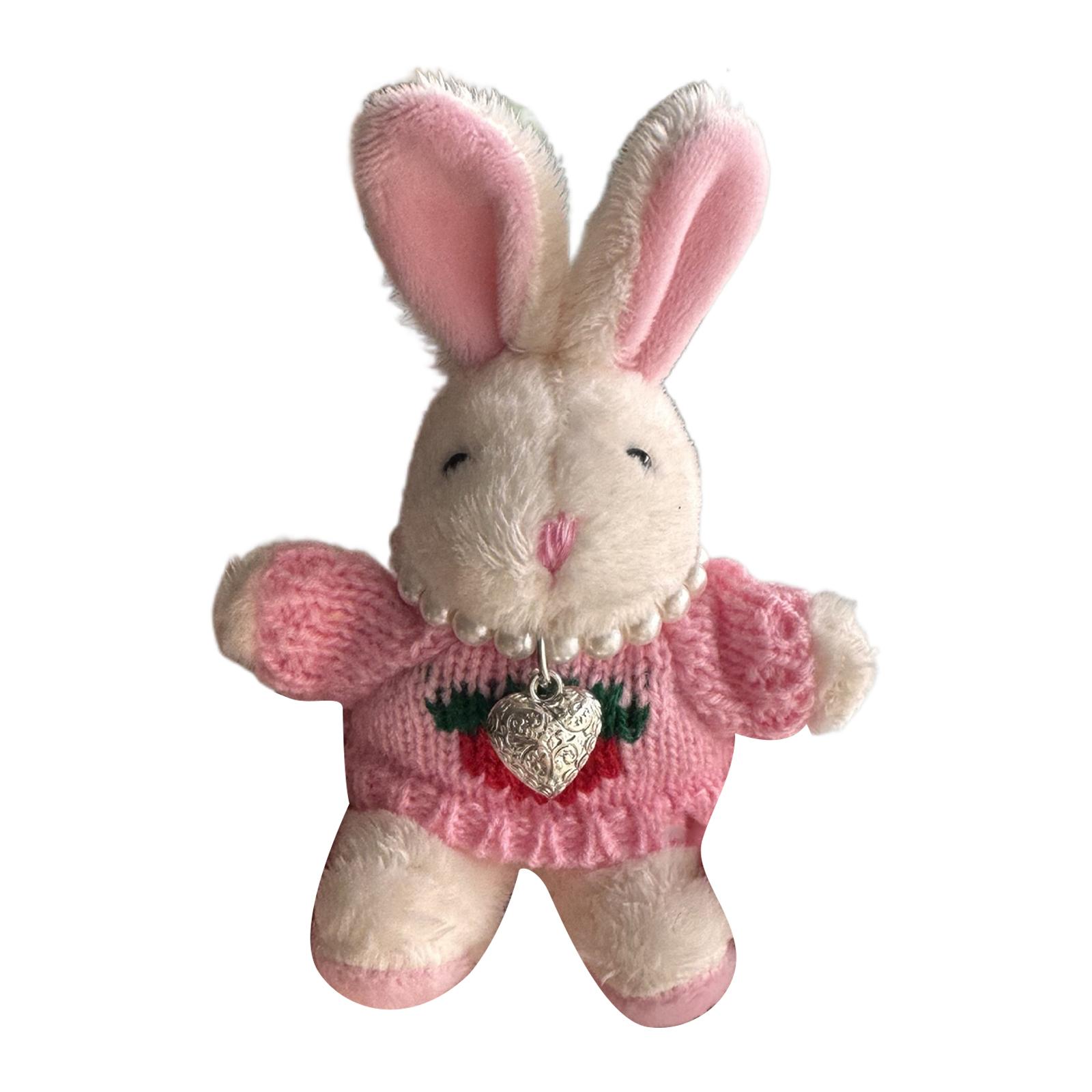 Плюшевое ожерелье с подвеской в виде кролика — фото 4