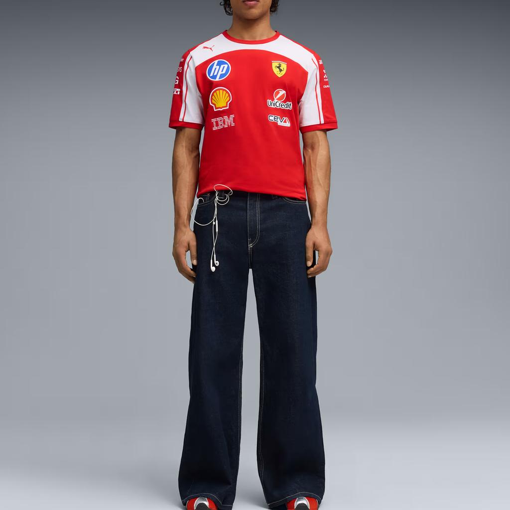 Puma Scuderia Ferrari Hp Replica Series Round Neck Short Sleeve T-Shirt Unisex Tops 713831-01