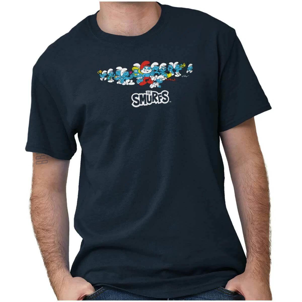 the Smurfs 80s Cartoon Characters Papa Hefty Womens or Mens Crewneck T Shirt Tee XXXXL
