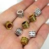 20 Stück/Los Tibetische Gold Silber Abstandshalter Perlen Legierung Großes Loch Charm Perlen für DIY Schmuck Armbänder Herstellung Zubehör
