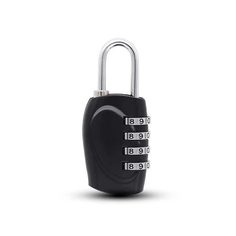 Popular 4-Digit Password Padlock 6-Color Gym Locker Anti-Theft Combination Lock Luggage Travel Safety Lock Zinc Alloy Hardware