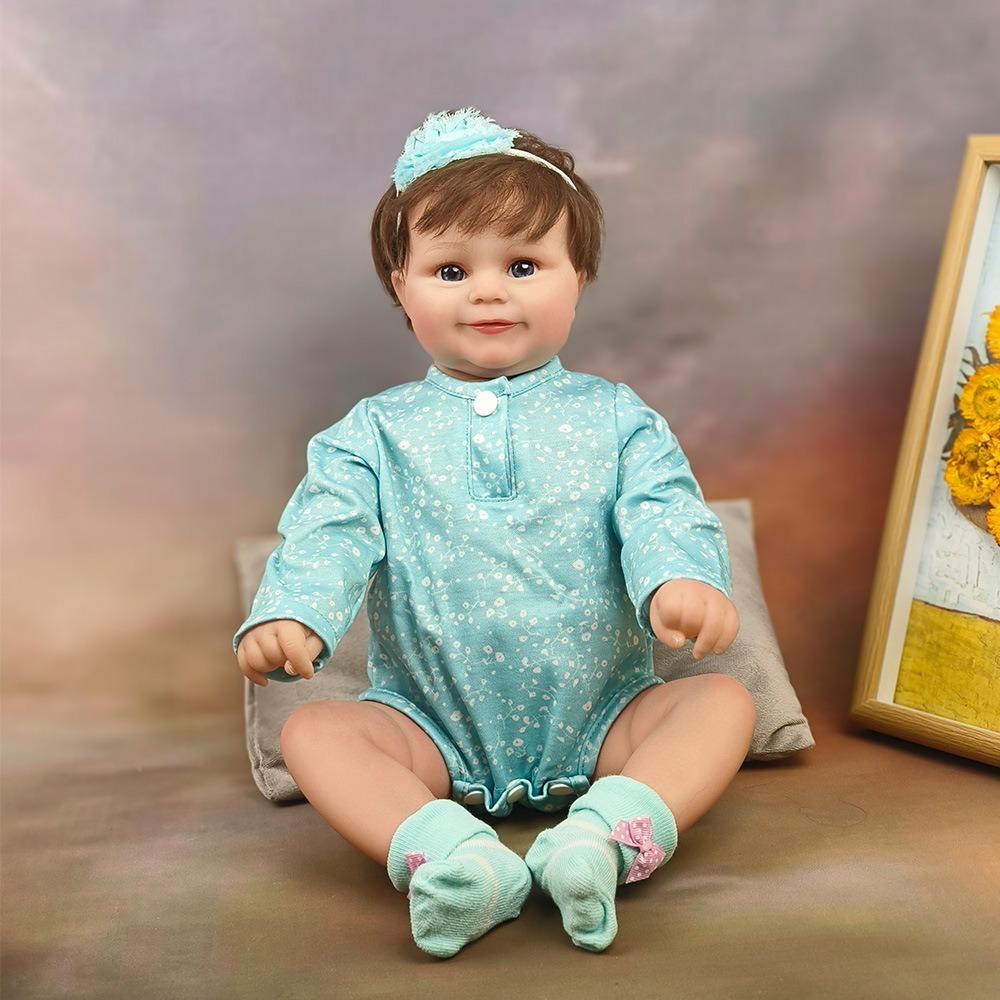 Realistické 50 cm celosilikonové vinylové tělo Reborn panenka Maddie Roztomilá usměvavá novorozená panenka již hotová 3D malovaná kůže Realistické panenky pro děti Dětské hračky