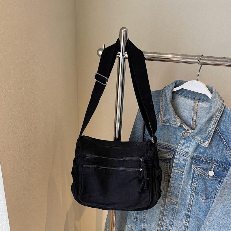 CANVAS Zipper Casual Shoulder Bags Solid Color Commute Simple Women's Bags 2026  Large Capacity Versatile Crossbody Bags