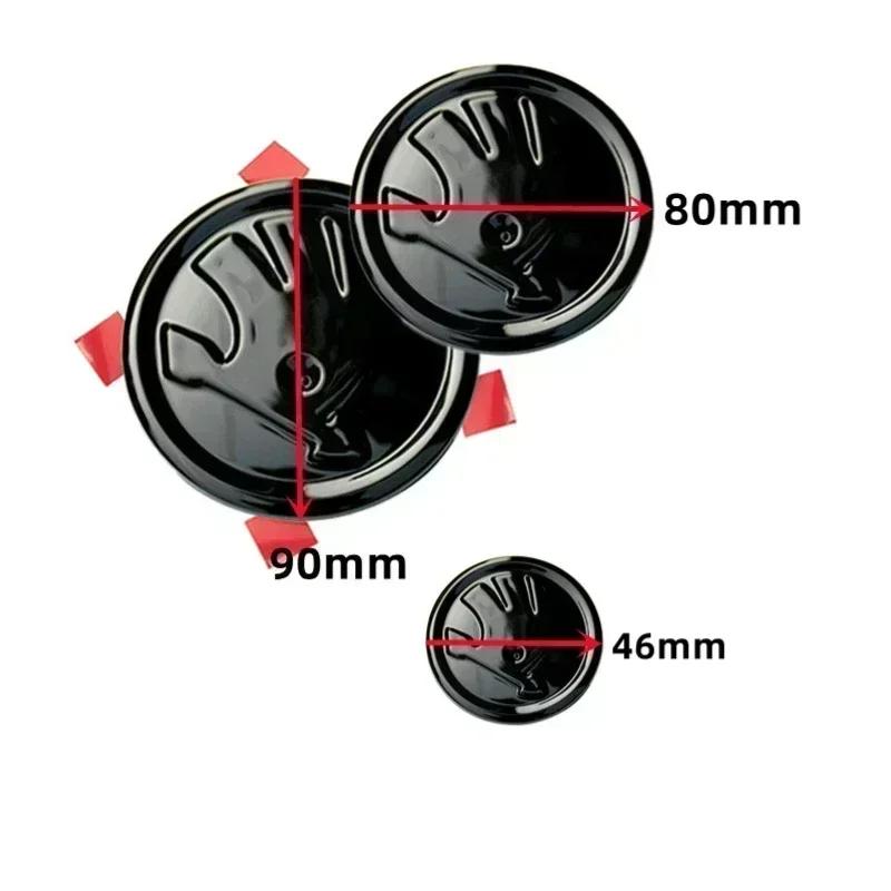 AFL1 Car Sticker 2025 New 3Pcs for Skoda Rapid Octavia Fabia Laura Superb 1 2 3 Kodiaq Karoq Car Front Hood Rear Trunk Emblem Steerin