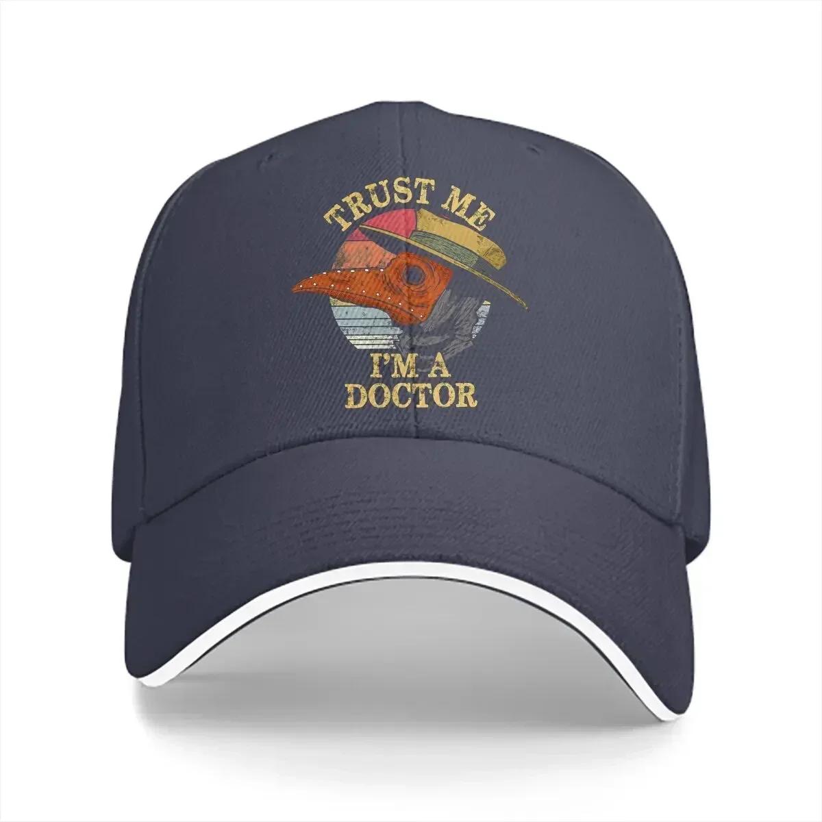 

Pure Color Dad Hats Trust Me Im A Doctor Retro Womens Hat Sun Visor Baseball Caps Plague Doctor Peaked Cap One Size