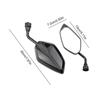 Electric Scooter Rearview Mirror Motorbike Rear View Mirror Handlebar Side Mirrors For Motorcycles Motorbike Supplies