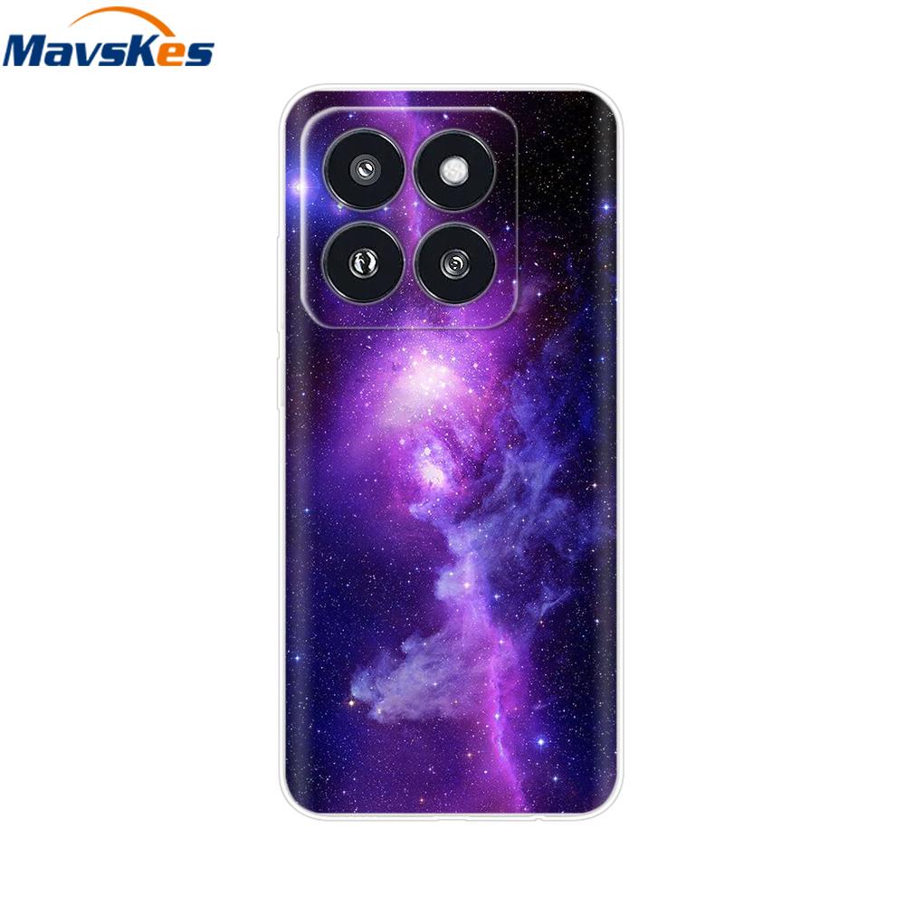 Phone Case For Xiaomi 14 Pro Case Soft Clear Painted Silicone Bumper Capa For Xiaomi 14 13T Mi 13T Pro Protect Transparent Cover
