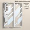 Transparent Samsung ZFold7 Case with Customizable Middle Axis and Integrated Electroplated Stand