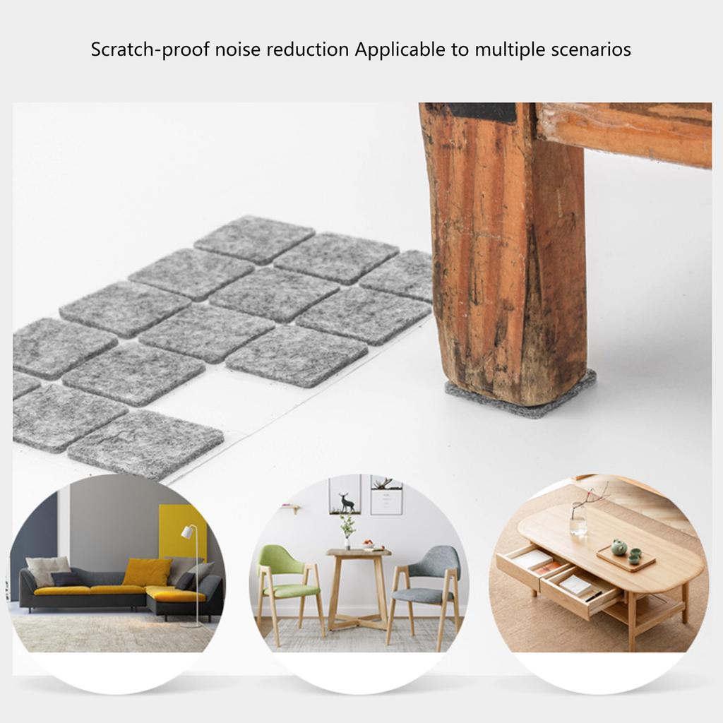 Self Adhesive Chair Pads Self Stick Furniture Gliders Noise Dampening Pads Self Adhesive for Scratch & Sound Reduction