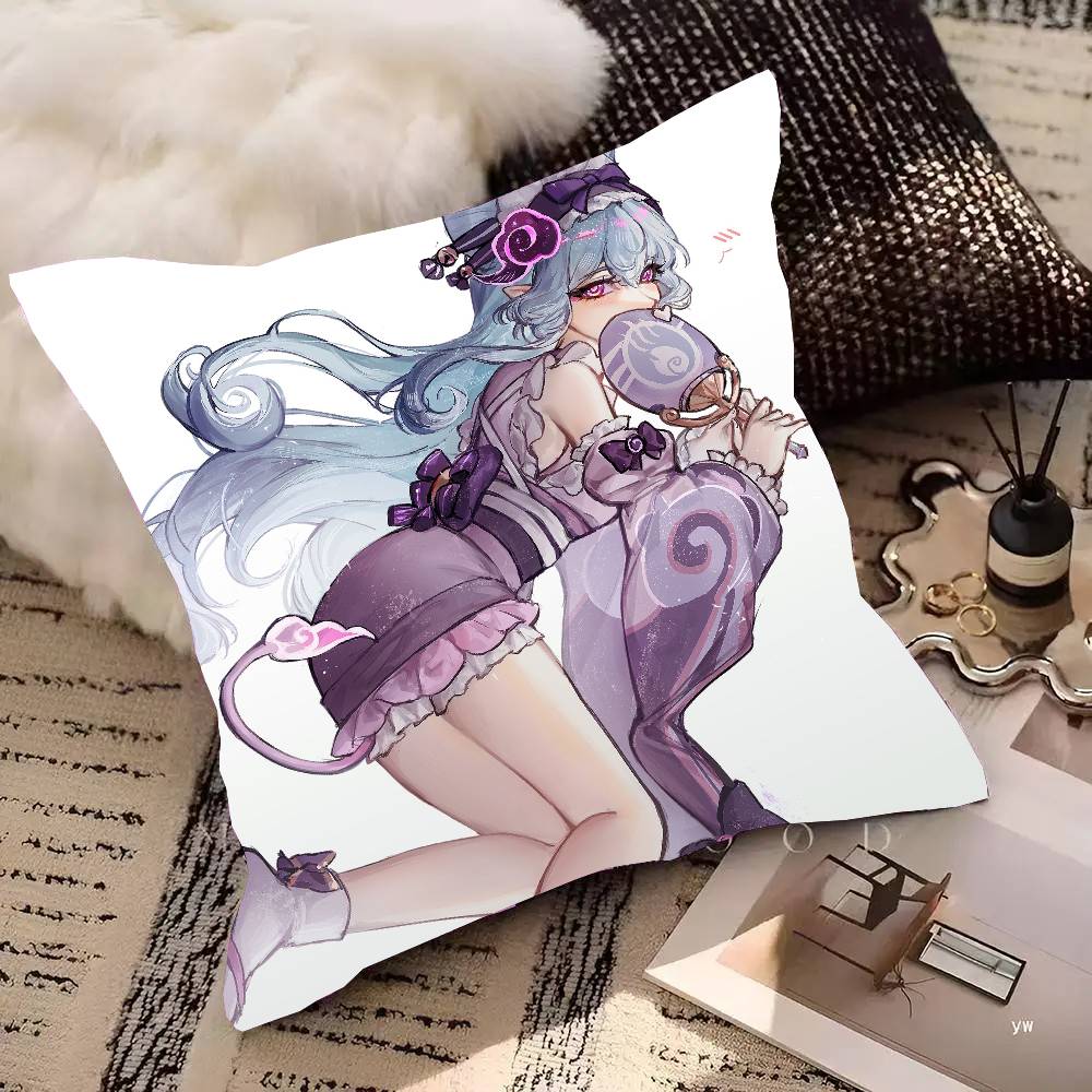 Yumeizuki Mizuki Game Genshin Impact Pillow Case Fashion Square Pillowcase Bedroom Sofa Room Ins Decoration Leisure