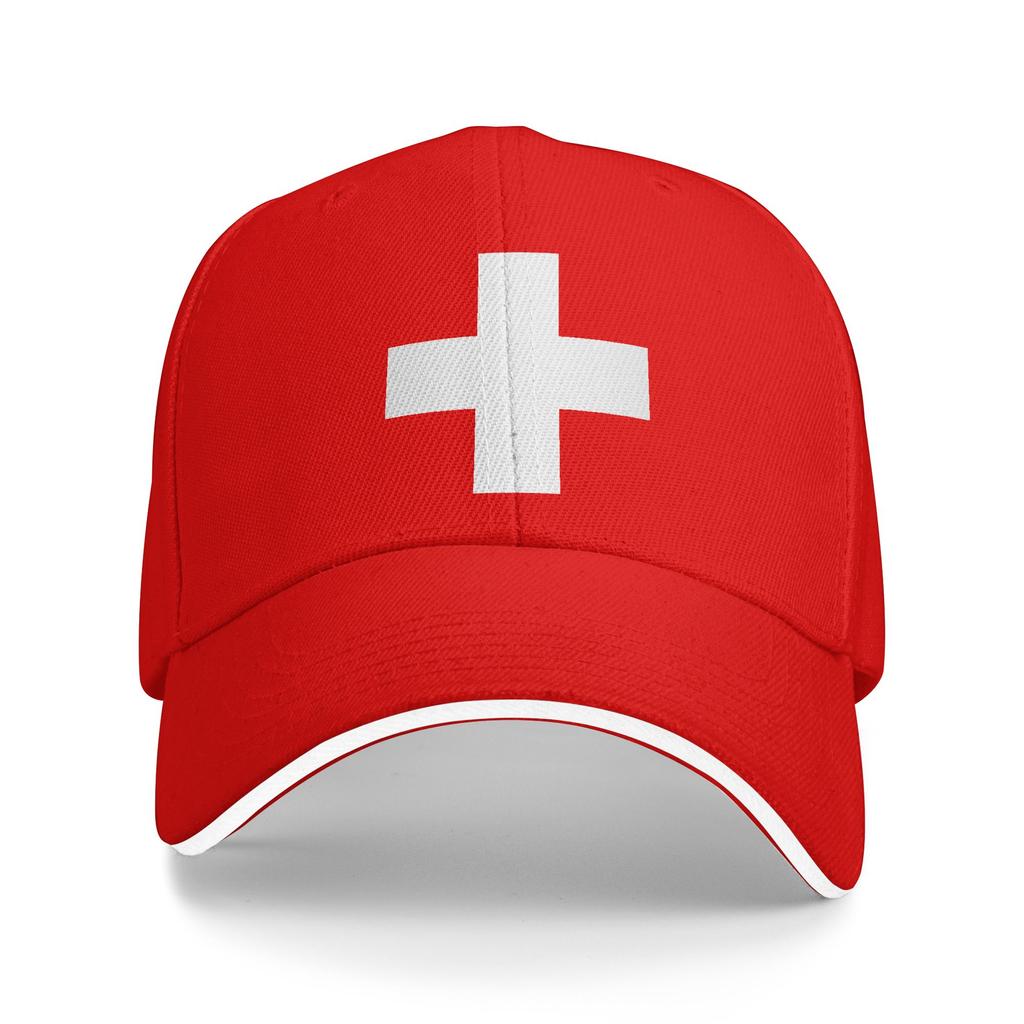 Personalized Fashion Swiss Switzerland Flag Baseball Cap WoUnisex Unisex Adjustable Unisex  Dad Hat Summer Sun Hat