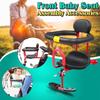 Kids Bicycle Carrier Child Toodler bicycle carrier Front Seat Outdoor Cycling Red+Black Universal Bicycle Baby Chair