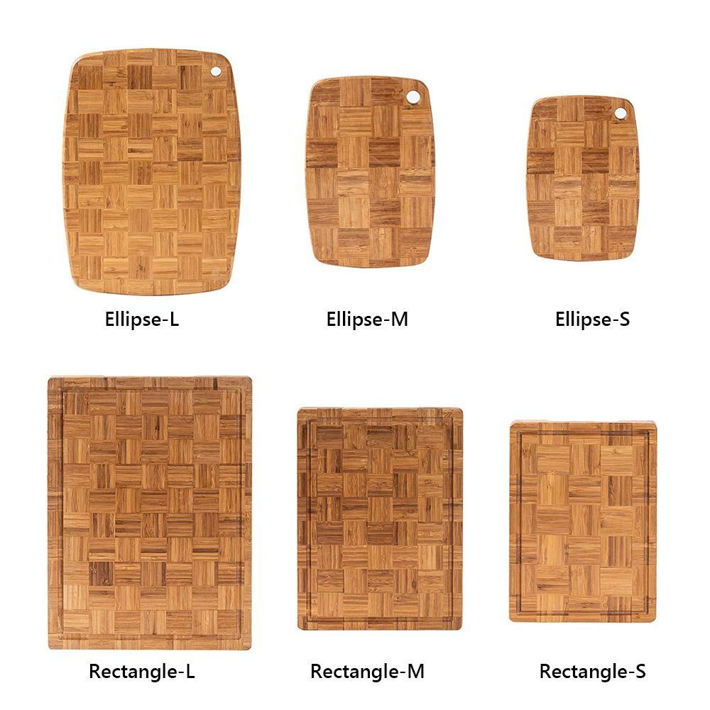 Bamboo Cutting Boards Ellipse Rectangle Kitchen Tool Kitchen Chopping Board Natural Color Resistant To Mold Chopping Block