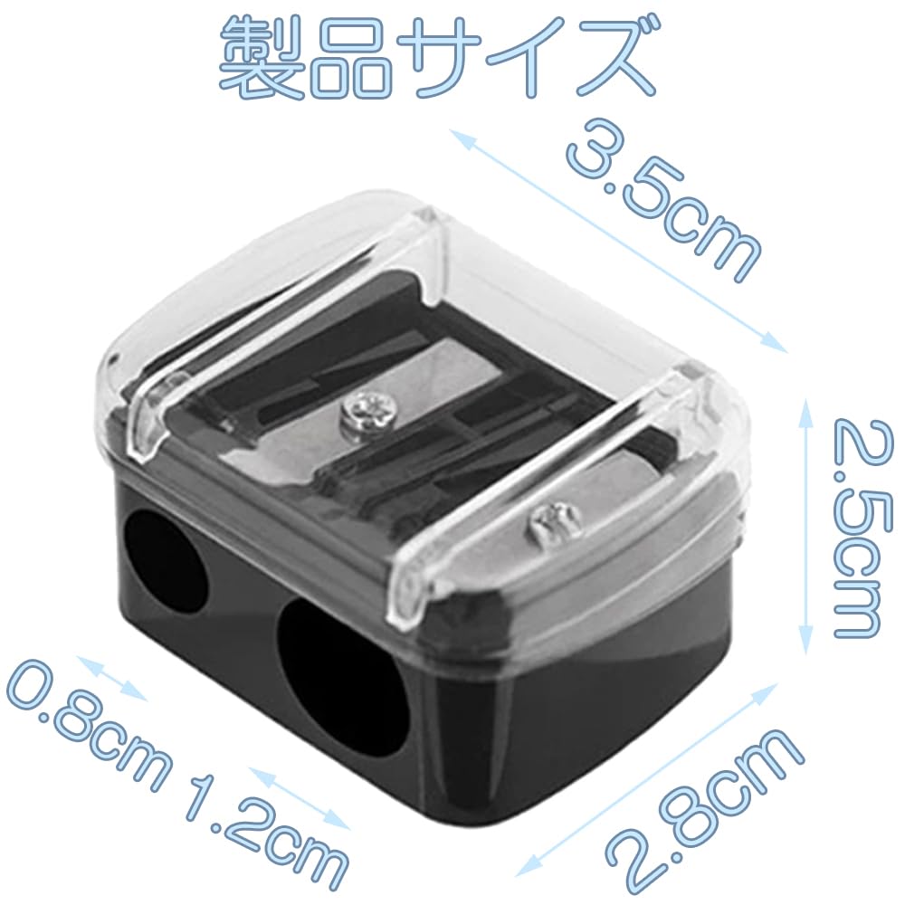 Augenbrauenstiftspitzer Augenbrauenstiftspitzer Eyeliner Eyeliner-Stiftspitzer Kompatibel mit Design Tragbare Kosmetik 2 Stück Schwarz Weiß