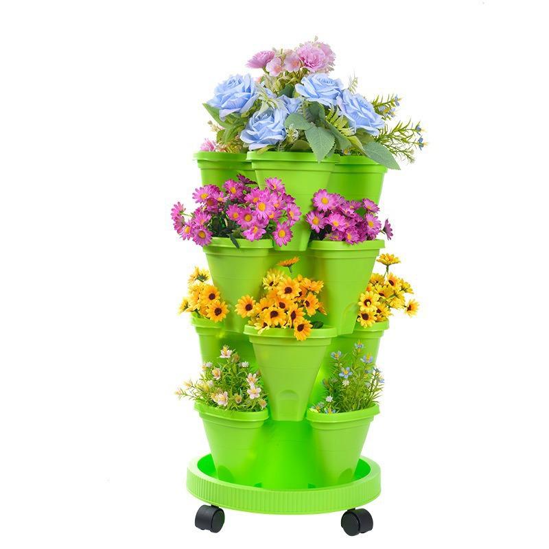Space-Saving Multi-Layer 3D Balcony Flower & Vegetable Planting Pot